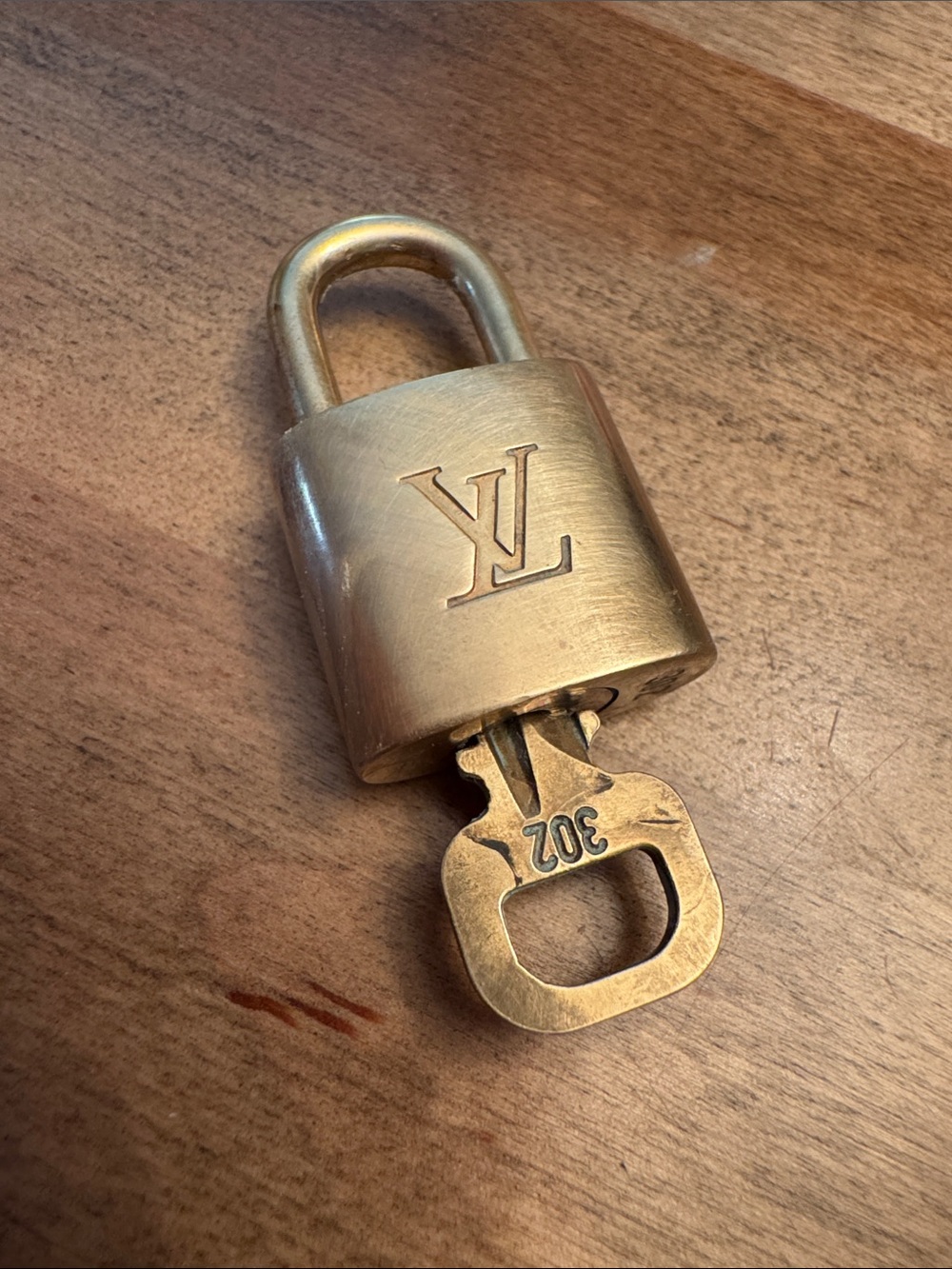 Louis Vuitton Gold-Tone LV Padlock Key Charm